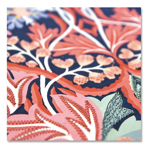 Chronicle Books Liberty London Embroidered Cover Journal, Floral Artwork, Medium/College Rule, Green/Pink/White Cover, (50) 10 x 7 Sheets (978073536557)