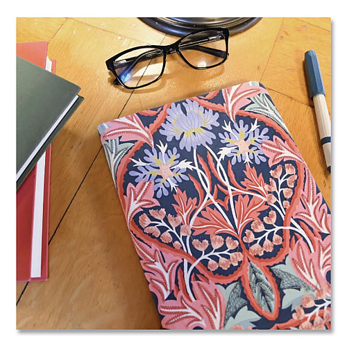 Chronicle Books Liberty London Embroidered Cover Journal, Floral Artwork, Medium/College Rule, Green/Pink/White Cover, (50) 10 x 7 Sheets (978073536557)