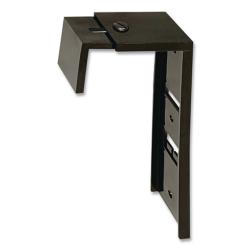 Deflecto Partition Brackets for Wall Files and File Pockets, Compatible with 1.5" to 2.5" Thick Walls, Black, Pair (806177)