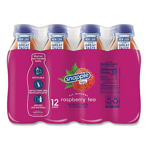 Snapple Flavored Tea, Raspberry, 16 oz Bottle, 24/Carton (CAD00775)