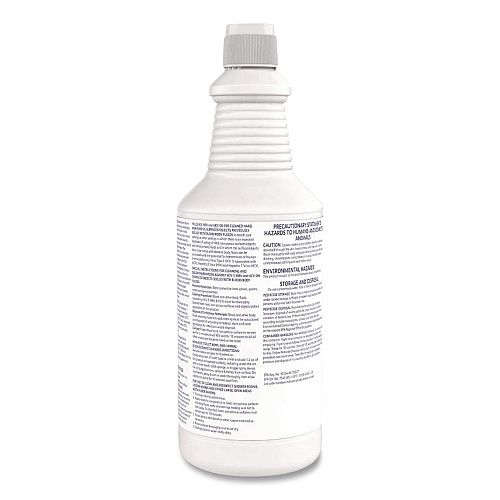 Diversey Crew Restroom Floor and Surface Non-Acid Disinfectant Cleaner Empty Spray Bottle, 32 oz, Clear (D03905)