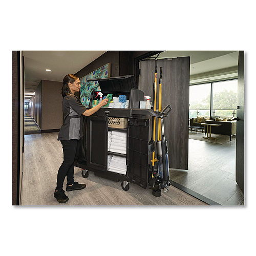 Locking Door Kit, for Rubbermaid Commercial 2202581/2202527/2202585, Resin, Black (2202525)
