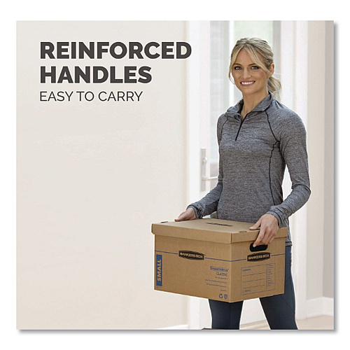 Bankers Box SmoothMove Basic Moving Boxes, Regular Slotted Container (RSC), Small, 12 x 15 x 10, Kraft, 5/Bundle (7714212)