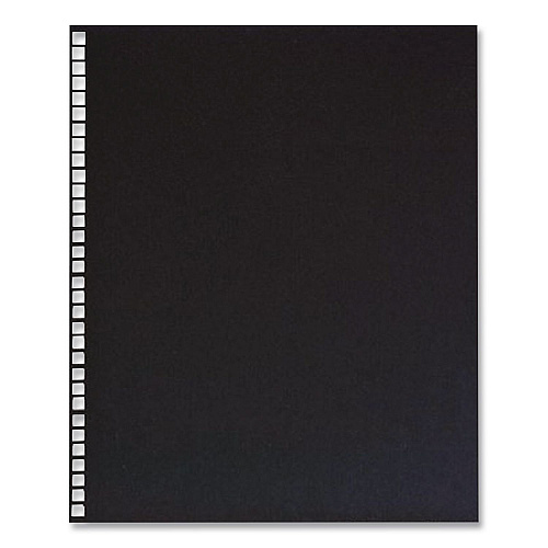 GBC ZipBind Presentation Cover, Plastic, Square Corners, 8.5 x 11, Black/Clear, 10/Pack (26003)