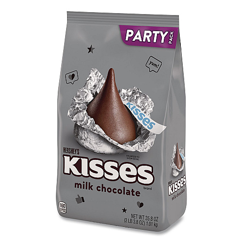 Hershey's KISSES Milk Chocolate Candy, Party Pack, 35.8 oz Bag (HEC13480)
