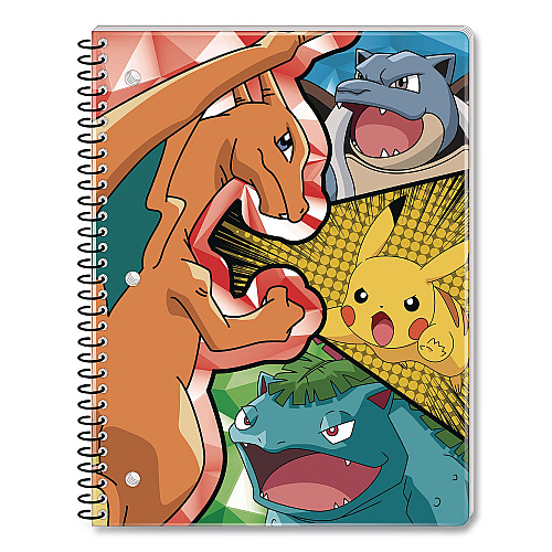 Innovative Designs Licensed Spiral Notebook, Pokemon, 1-Subject, Wide/Legal Rule, Multicolor Cover, (70) 10.5 x 8 Sheets (716135POKSA)