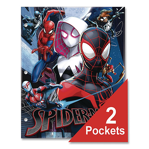 Innovative Designs Licensed Two-Pocket Folder, Marvel Spiderman, Side: 3-Hole Punched, Accommodates (50) 11 x 8.5 Sheets, Multicolor (716173SPCSA)