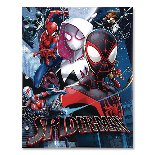 Innovative Designs Licensed Two-Pocket Folder, Marvel Spiderman, Side: 3-Hole Punched, Accommodates (50) 11 x 8.5 Sheets, Multicolor (716173SPCSA)