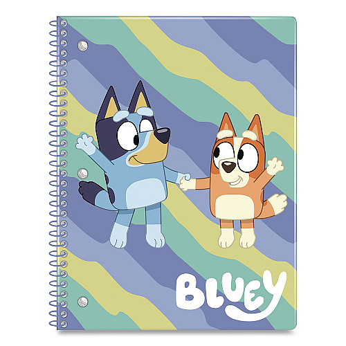 Innovative Designs Licensed Spiral Notebook, Bluey and Bingo, 1-Subject, Wide/Legal Rule, Multicolor Cover, (70) 10.5 x 8 Sheets (717158BLUSA)