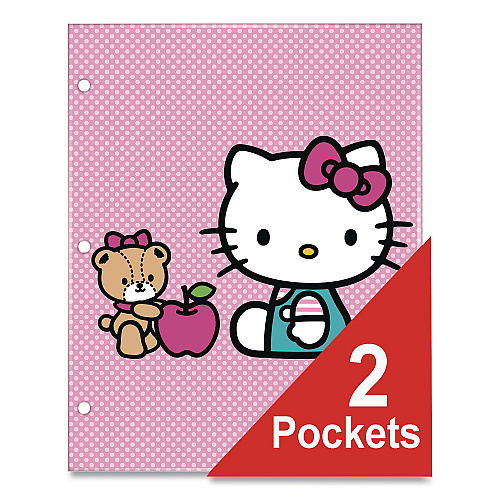 Innovative Designs Licensed Two-Pocket Folder, Hello Kitty, Side: 3-Hole Punched, Accommodates (50) 11 x 8.5 Sheets, Multicolor (717214HKSA)