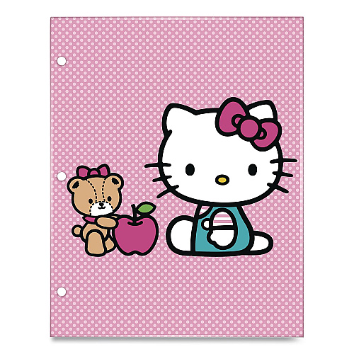 Innovative Designs Licensed Two-Pocket Folder, Hello Kitty, Side: 3-Hole Punched, Accommodates (50) 11 x 8.5 Sheets, Multicolor (717214HKSA)