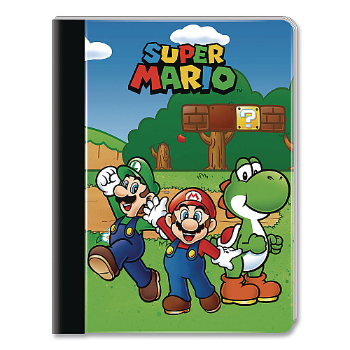 Innovative Designs Licensed Composition Book, Super Mario, Wide/Legal Rule, Multicolor Cover, (100) 9.75 x 7.5 Sheets (717850MBSA)