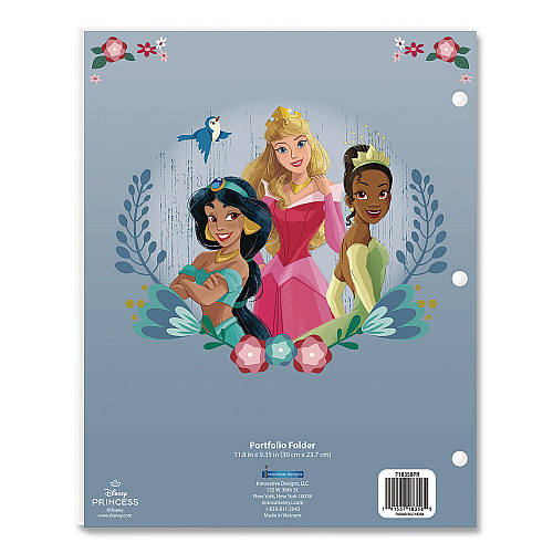 Innovative Designs Licensed Two-Pocket Folder, Disney Princesses, Side: 3-Hole Punched, Accommodates (50) 11 x 8.5 Sheets, Multicolor (718358PRSA)