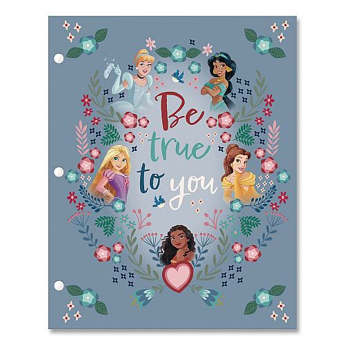 Innovative Designs Licensed Two-Pocket Folder, Disney Princesses, Side: 3-Hole Punched, Accommodates (50) 11 x 8.5 Sheets, Multicolor (718358PRSA)