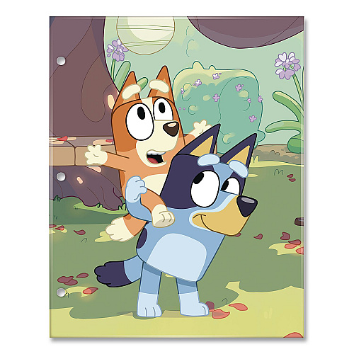 Innovative Designs Licensed Two-Pocket Folder, Bluey and Bingo, Side: 3-Hole Punched, Accommodates (50) 11 x 8.5 Sheets, Multicolor (719160BLUSA)