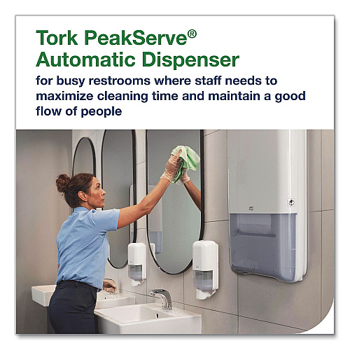 Tork PeakServe Automatic Continuous Paper Hand Towel Dispenser, 14.47 x 4.04 x 25.15, Black (552548)