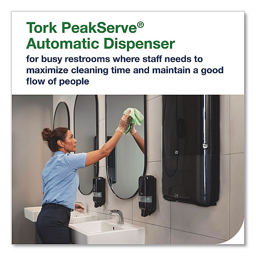 Tork PeakServe Automatic Continuous Paper Hand Towel Dispenser, 14.47 x 4.04 x 25.15, Black (552548)