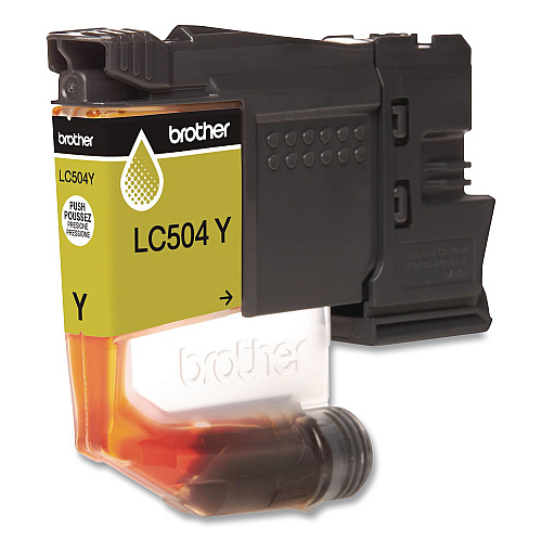 Brother LC504 INKvestment Ink, 500 Page-Yield, Yellow (LC504YS)