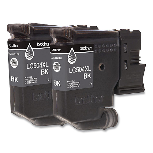 Brother LC504 INKvestment, High-Yield Ink, 3,000 Page-Yield, Black (LC504XL2PKS)