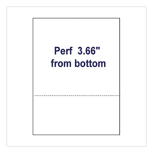 Alliance Perforated Laser Cut Sheets, 92 Bright, Micro-Perforated 3.67" from Bottom, 20 lb Bond Weight, 8.5 x 11, White, 500/Ream (30040)