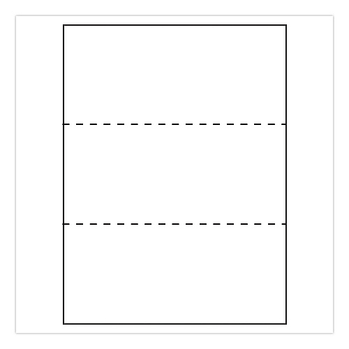 Alliance Perforated Laser Cut Sheets with ColorLok, 92 Bright, Perforated Every 3.67", 20 lb Bond Weight, 8.5 x 11, White, 500/Ream (30060)