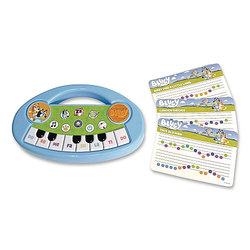 Bluey Music Time Band Electric Piano, Ages 3 and Up, Blue/Green/White (18001)