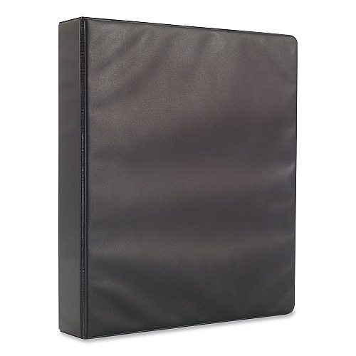 Simply Round Ring Non-View Binder, 3 Rings, 1.5" Capacity, 11 x 8.5, Black (26593)