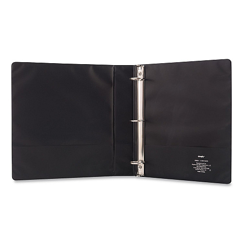 Simply Round Ring Non-View Binder, 3 Rings, 1.5" Capacity, 11 x 8.5, Black (26593)