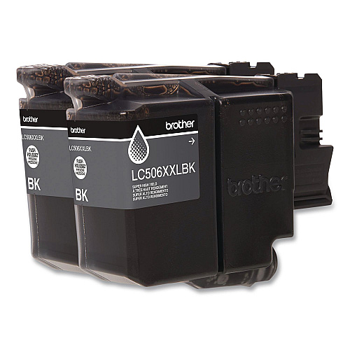 Brother LC506 INKvestment, Super High-Yield Ink, 5,000 Page-Yield, Black, 2/Pack (LC506XXL2PKS)
