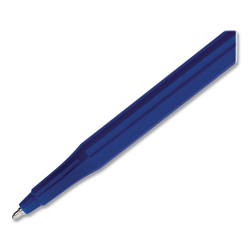 Paper Mate Eraser Mate Ballpoint Pen, Stick, Medium 1 mm, Blue Ink, Blue Barrel, Dozen (3910158)