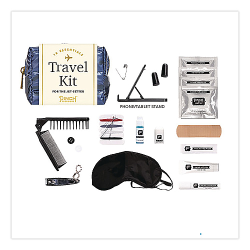 Pinch Provisions Travel Comfort Set, 18 Pieces, Navy (RAVEL1PUFNVY)