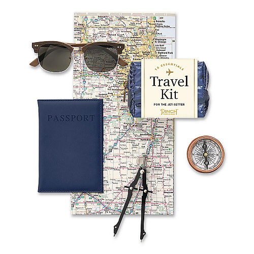 Pinch Provisions Travel Comfort Set, 18 Pieces, Navy (RAVEL1PUFNVY)