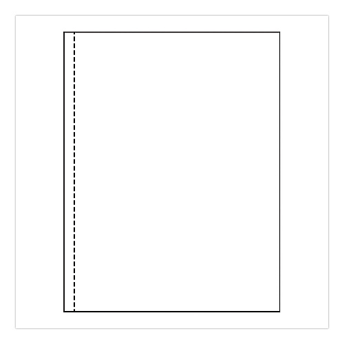 Printworks Professional Perforated Paper, 92 Bright, Perforated 0.5" from Left, 24 lb Bond Weight, 8.5 x 11, White, 500 Sheets/Ream, 5 Reams/Carton (04112P)