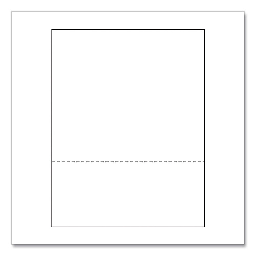 Printworks Professional Perforated Paper, 92 Bright, Perforated 3.63 from Bottom, 24 lb Bond Weight, 8.5 x 11, White, 500 Sheets/Ream, 5 Reams/Carton (04134)