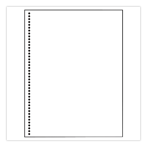 Printworks Professional Punched Paper, 92 Bright, Side: 44-Hole (4:1 Spiral), 20 lb Bond Weight, 8.5 x 11, White, 500/Ream, 5 Reams/Carton (04145P)