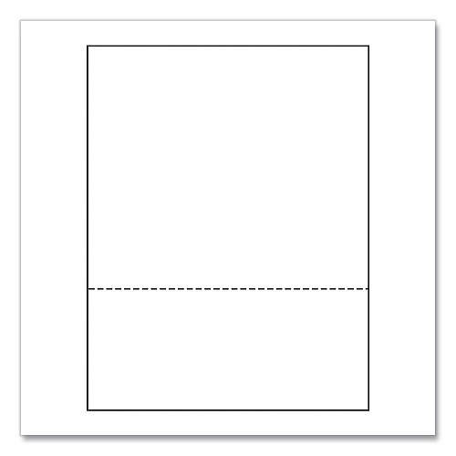 Printworks Professional Perforated Paper, 92 Bright, Perforated 3.67 from Bottom, 24 lb Bond Weight, 8.5 x 11, White, 500 Sheets/Ream, 5 Reams/Carton (04126)