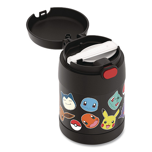 Thermos FUNtainer Pokemon Two-Compartment Food Jar, 10 oz, Black/Multicolor (F3103PM6M)