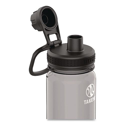 TAKEYA Tritan Plastic Water Bottle, 24 oz, Stormy Black (50404)