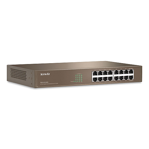 Tenda TEG1016D 10/100/1000Mbps Ethernet Unmanaged Switch, 16 Ports