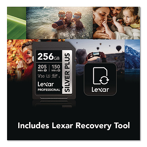 Lexar Professional SILVER Series SDXC Memory Card, 205MB/s Read Speeds and 150MB/s Write Speeds, UHS-I V30 U1 Class 10, 256 GB (LSDSIPL256GB)