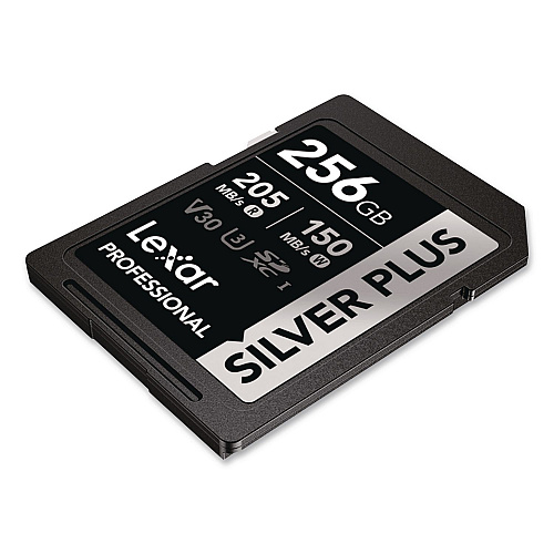 Lexar Professional SILVER Series SDXC Memory Card, 205MB/s Read Speeds and 150MB/s Write Speeds, UHS-I V30 U1 Class 10, 256 GB (LSDSIPL256GB)