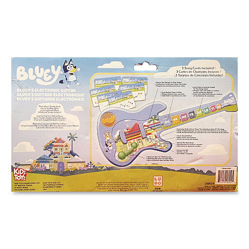 Bluey Music Time Band Electronic Guitar, Ages 3 and Up, Blue/Orange/Green (18002)