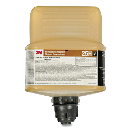 3M Twist 'N Fill HB Quat Disinfectant Cleaner Concentrate 25H, 2 L Bottle, 6/Carton