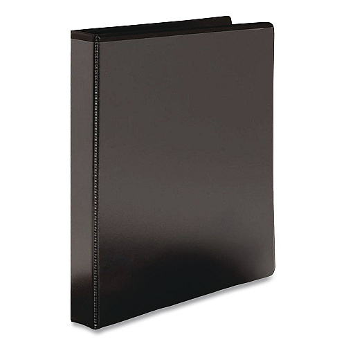 Simply Round Ring View Binder, 3 Rings, 0.5" Capacity, Black, 12/Carton (2373821683)