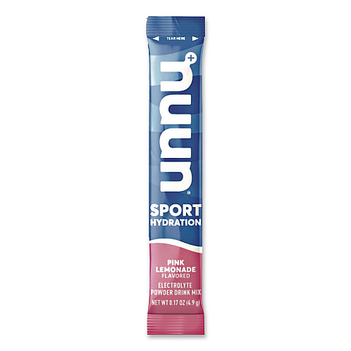 nuun Sport Hydration Electrolyte Powder Drink Mix, Pink Lemonade, 0.17 oz Stick, 10/Box (02392)