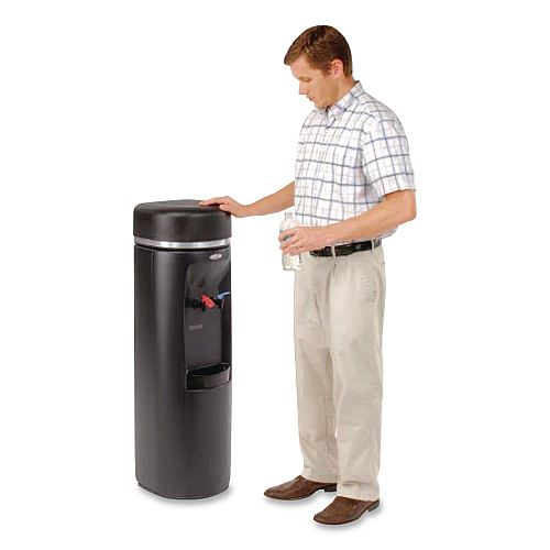 Oasis Hot 'N Cold Artesian Stainless Steel Water Dispenser, 5 gal, 12 x 12.5 x 38.08, Stainless Steel/Black (504540C)