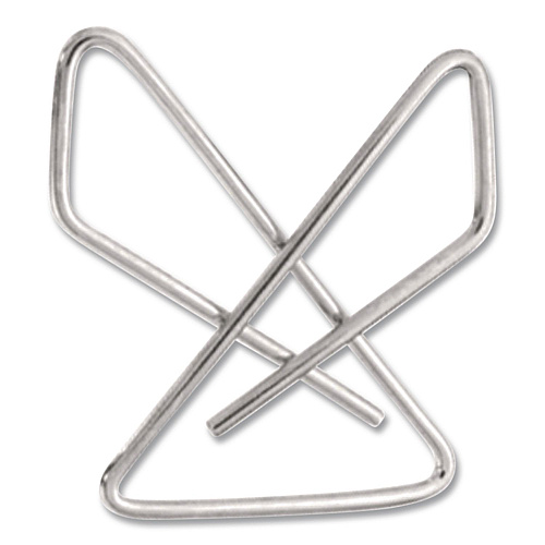 Officemate OIC Ideal Butterfly Clamps, #2, Silver, 50/Box (378812)