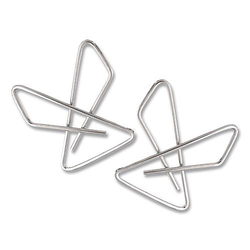 Officemate OIC Ideal Butterfly Clamps, #2, Silver, 50/Box (378812)