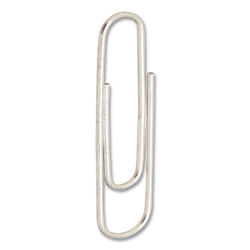 Officemate Giant Paper Clips, Jumbo, Smooth, Silver, 100/Box (633858)