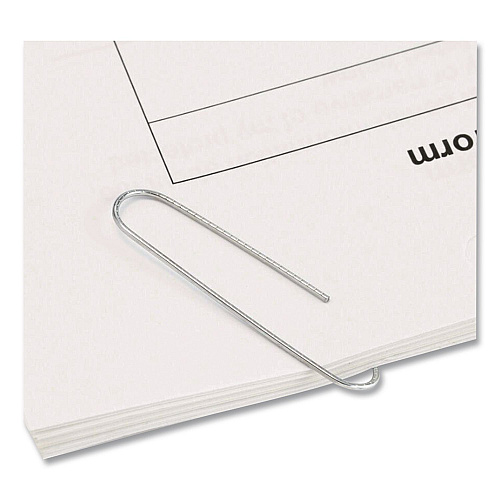 Officemate Giant Paper Clips, Jumbo, Smooth, Silver, 100/Box (633858)